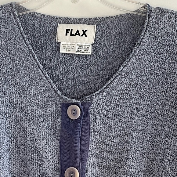 Flax by Angelheart Cotton Blend Knit Button Front Cardigan Boho Slouchy Size S/M - Picture 2 of 13